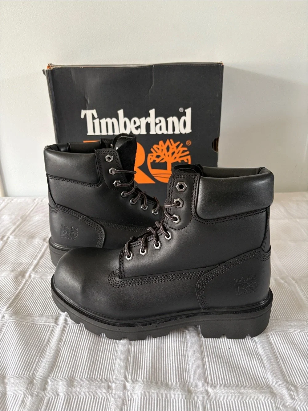 Timberland Pro Sawhorse 6” Composite Safety Toe Black Lace-Up Work Boots